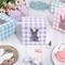 24Pcs Easter Treat Boxes with Bunny Window 4 x 4 x 2.6 Inch Colorful Plaids Cupcake Cardboard Box Rabbit Shape Window Cookie Goodie Candy Box Easter Treat Gift Boxes for Holiday Party Favor